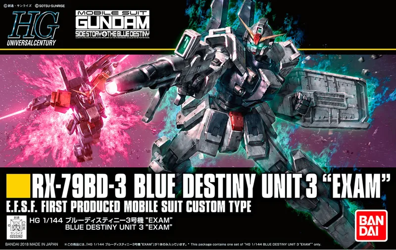 RX-79BD-3 Blue Destiny Unit 3 "Exam" box